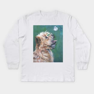 Cairn Terrier Fine Art Painting Kids Long Sleeve T-Shirt